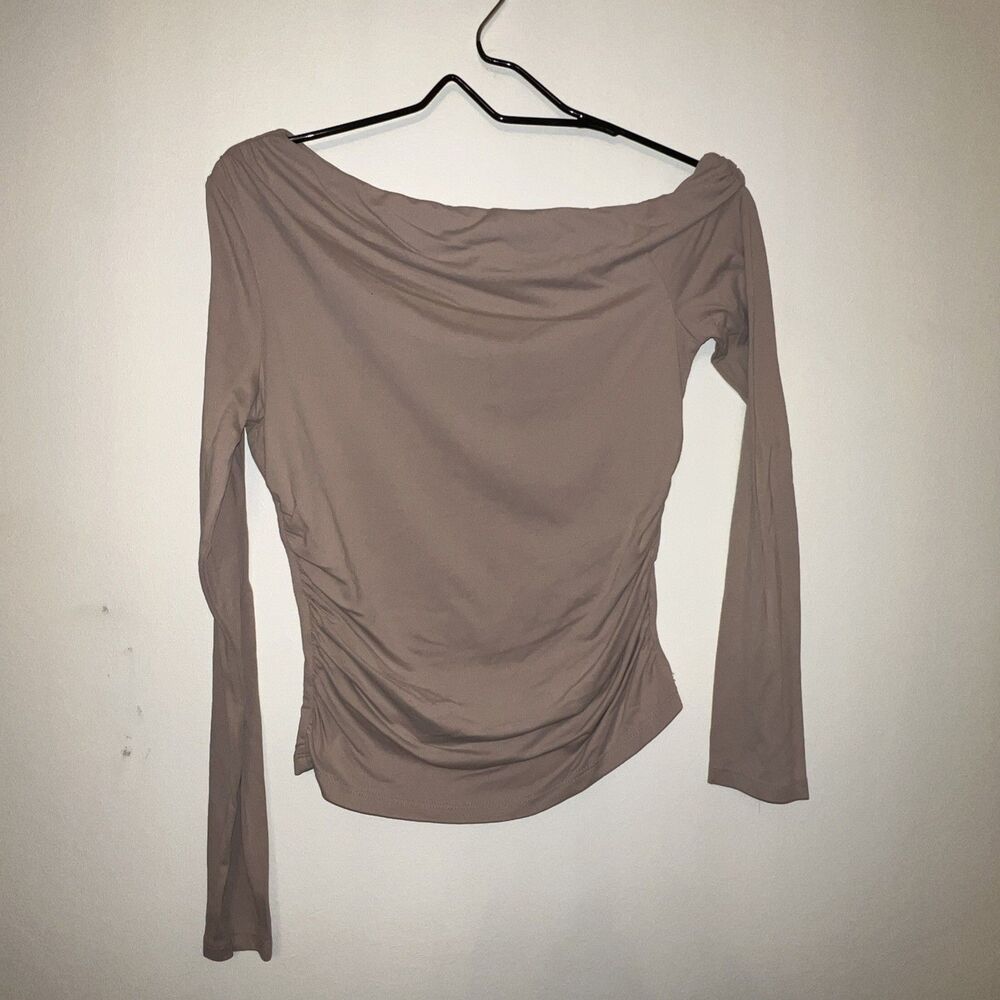 Pink Rose Juniors Top In Dusty Rose, Off The Shoulder, Size M